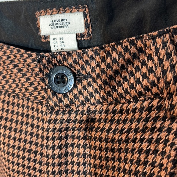 Forever 21 I-Love H81 Brown Black Houndstooth Trouser Style Dress Shorts - Picture 4 of 11